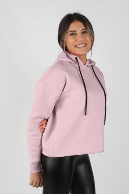 Balins Kadın Kapüşonlu Sweatshirt Pembe - Thumbnail