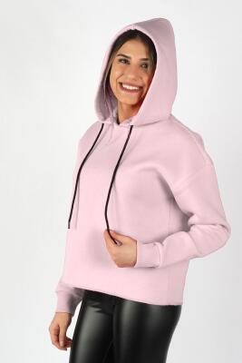 Balins Kadın Kapüşonlu Sweatshirt Pembe - Thumbnail