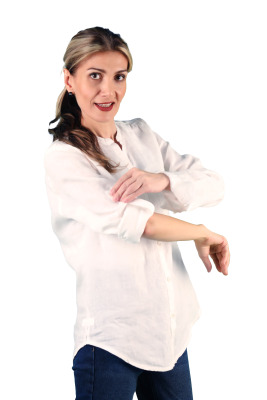 Kadın Keten Gömlek - Thumbnail