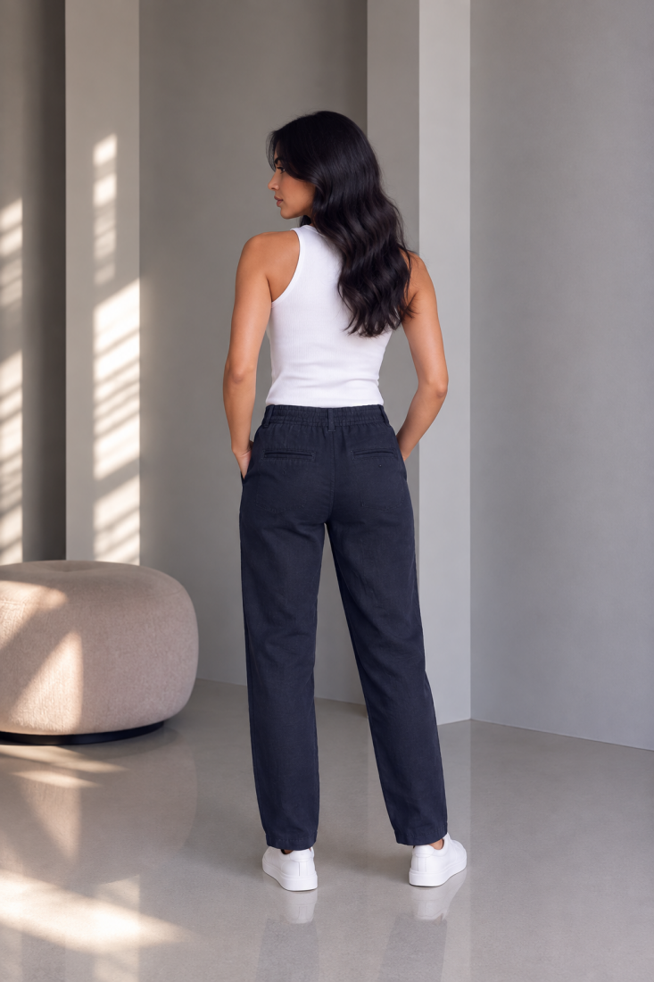 Kadın Keten Pantolon - 2