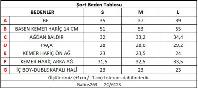 Kadın Keten Şort Turuncu - Thumbnail