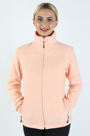 Kadın Kol Fermuarlı Sweatshirt Pembe