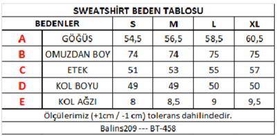 Kadın Kolları Renkli Sweatshirt Nar - Thumbnail