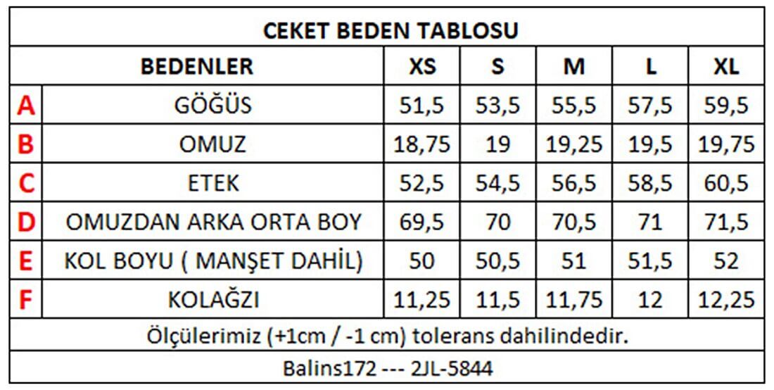 Kadın Kot Ceket 2JL/5844 - 3
