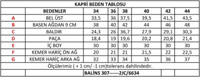 Kadın Kot Kapri - Thumbnail