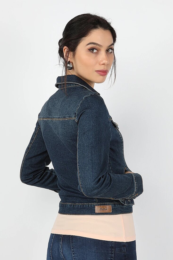 Kadın Kot Mont Koyu Mavi - 2