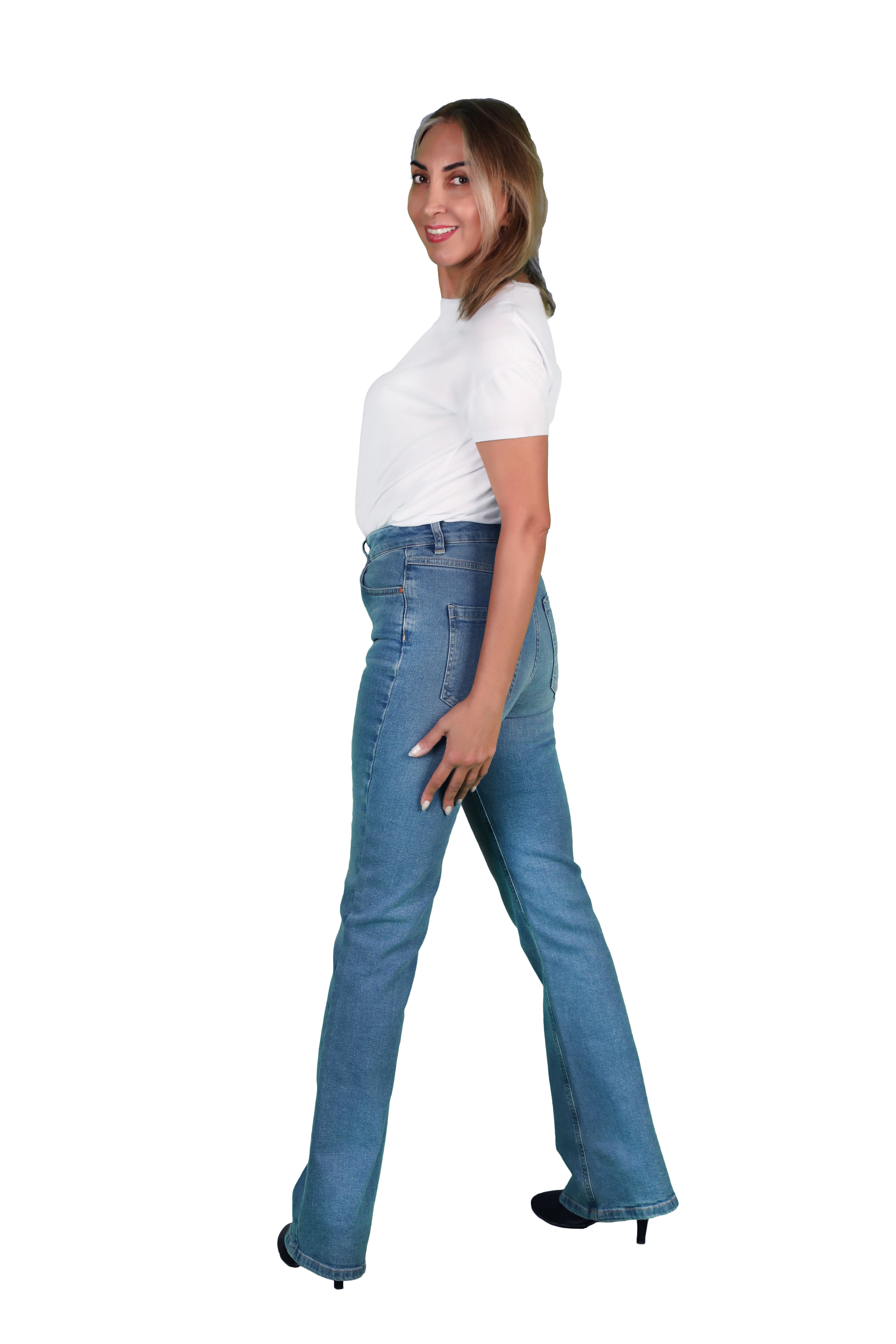 Kadın Geniş Paça Kot Pantolon Kadın Geniş Paça Kot Pantolon