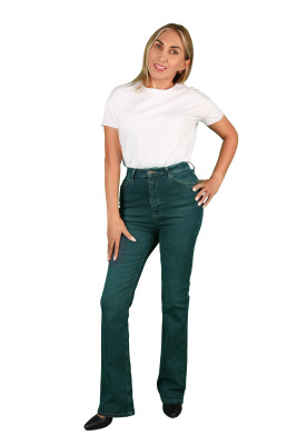 Kadın Geniş Paça Kot Pantolon - Thumbnail