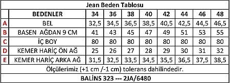 Kadın Geniş Paça Kot Pantolon - 9