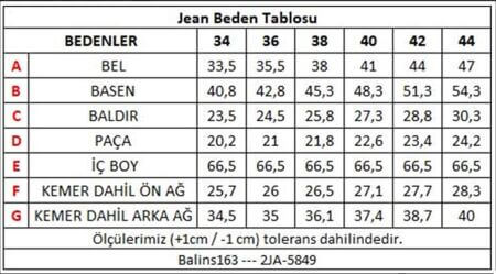 Kadın Kot Pantolon 2JA/6639 - 9