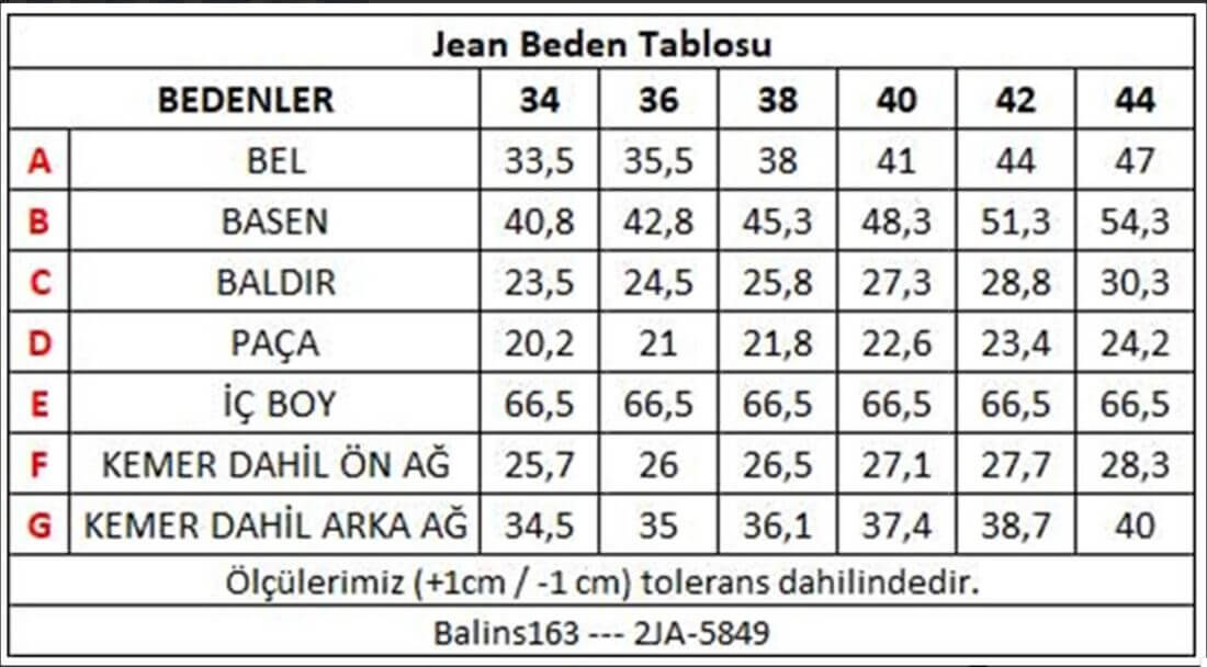 Kadın Kot Pantolon 2JA/6639 - 9