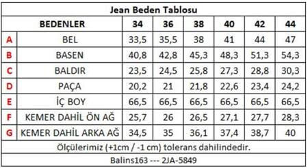 Kadın Kot Pantolon 2JA/6639 - 15