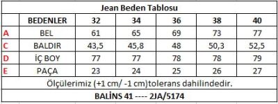 Kadın Kot Pantolon Açık Mavi 2JA/5174.Açık Mavi - Thumbnail