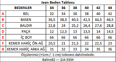 Kadın Kot Pantolon Açık Mavi - 6
