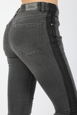 Kadın Kot Pantolon Açık Yık. Siyah - Thumbnail