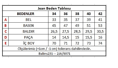 Balins Kadın Kot Pantolon Effect - 3