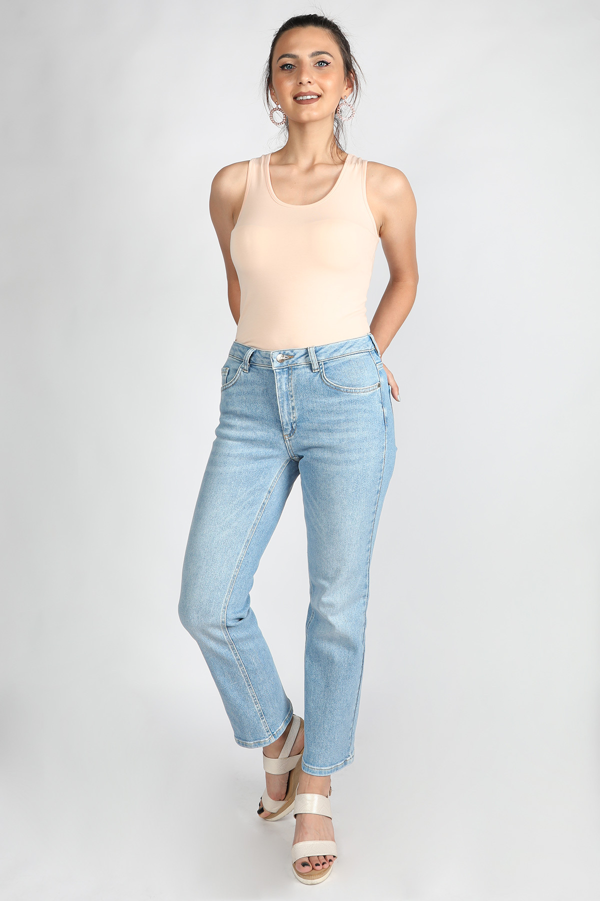 Balins - Kadın Kot Pantolon Buz Mavisi 