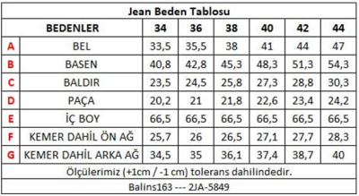 Kadın Kot Pantolon Buz Mavisi - Thumbnail