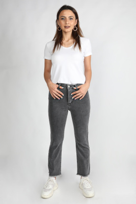 Kadın Kot Pantolon Gri -2JA/5731.Gri - Thumbnail