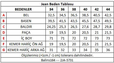 Kadın Kot Pantolon Gri -2JA/5731.Gri - Thumbnail