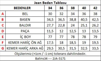 Kadın Kot Pantolon Gri - Thumbnail