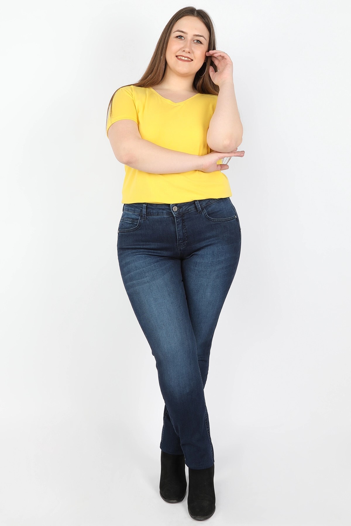 Balins - Kadın Kot Pantolon Koyu Mavi