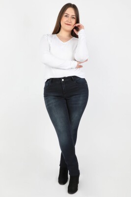 Kadın Kot Pantolon Koyu Mavi - 2JA/5173.Koyu Mavi - Thumbnail