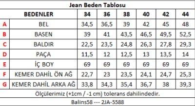Kadın Kot Pantolon Koyu Mavi 2JA/5588.Koyu Mavi - Thumbnail