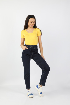 Kadın Kot Pantolon Lacivert - Thumbnail