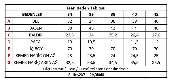 Kadın Kot Pantolon Mavi - 3