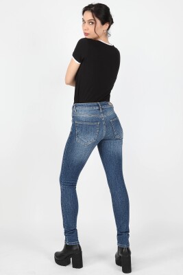 Kadın Kot Pantolon Orta Mavi - Thumbnail