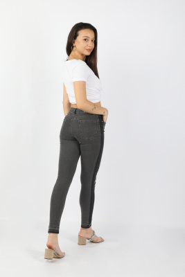 Kadın Kot Pantolon Siyah - Thumbnail