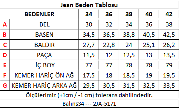 Kadın Kot Pantolon Siyah -2JA/5171.Siyah - 3