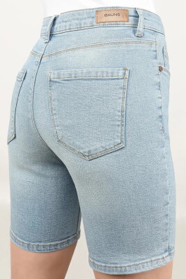 Kadın Kot Şort Açık Mavi - Thumbnail