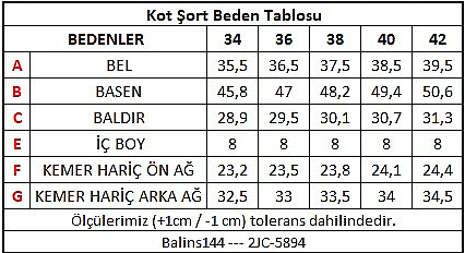 Kadın Kot Şort Asit Yıka -2JC/5894.Asit Yıka - 3