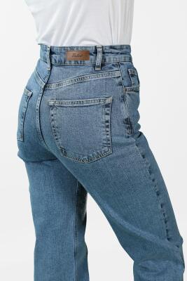 Kadın Nervürlü Kot Pantolon - Thumbnail