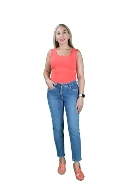 Kadın Orta Mavi Mom Jeans - Thumbnail