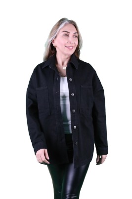 Kadın Oversize Kot Ceket 2L/6420 - Thumbnail