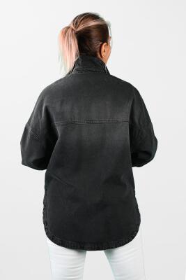 Kadın Oversize Kot Ceket 2L/6420 - Thumbnail