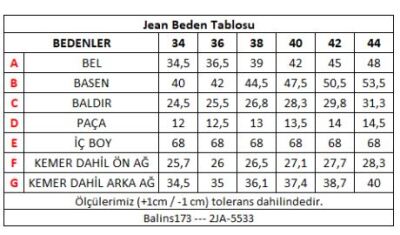 Kadın Paçası Rivetli Kot Pantolon Siyah - Thumbnail