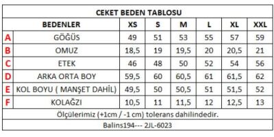 Kadın Şardonlu Kot Ceket - Thumbnail