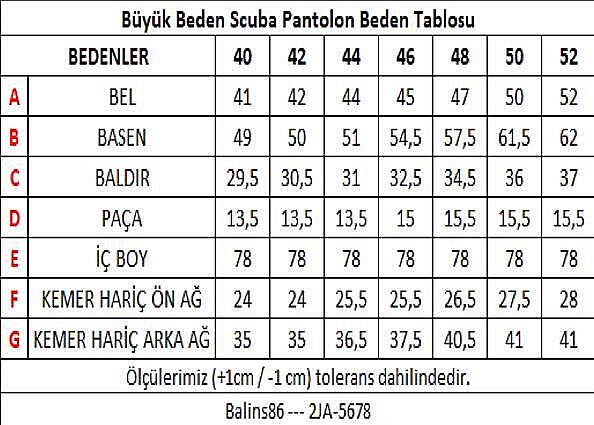 Kadın Scuba Pantolon Siyah - 3