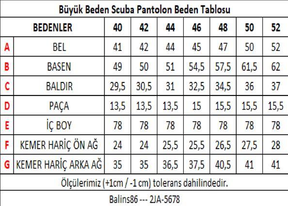 Kadın Scuba Pantolon Siyah - 3
