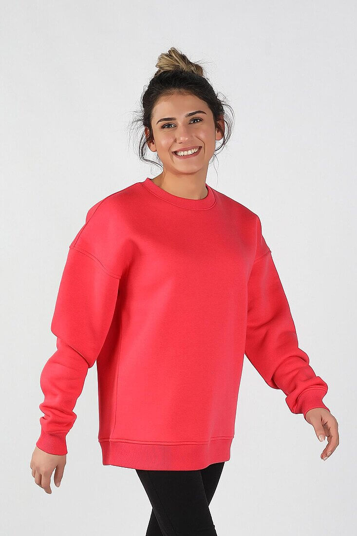 Kadın Sıfır Yaka Sweatshirt - 5