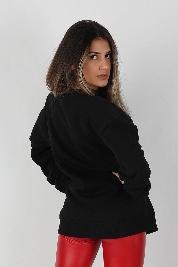 Kadın Sıfır Yaka Sweatshirt - 14