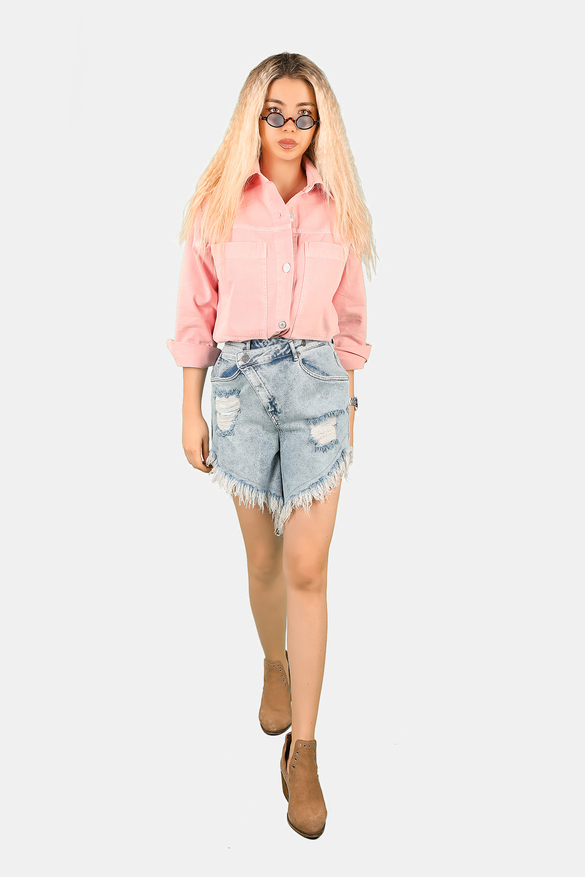 Balins - Kadın Şort Mavi Effect Mav-Effect