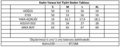 Kadın Süprem Yarasa Kol Tişört - Thumbnail