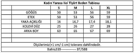 Kadın Süprem Yarasa Kol Tişört - 12
