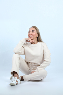 Kadın Şardonlu Sweatshirt - Thumbnail