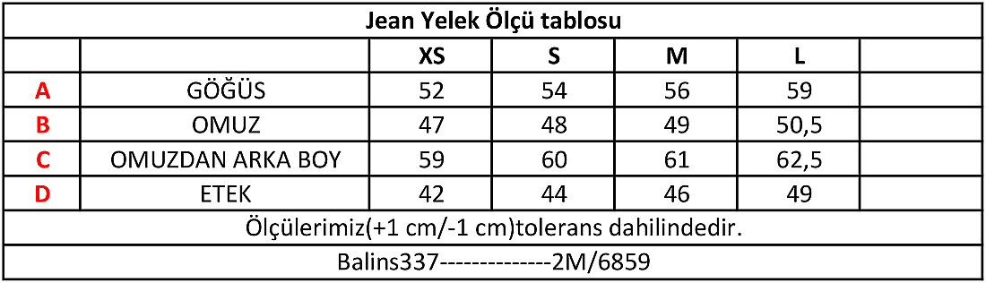 Kadın V Yaka Jean Yelek - 3